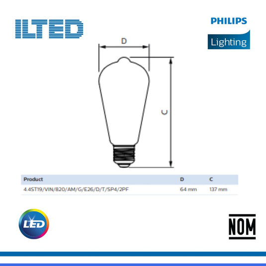 Lámpara LED philips Vintage