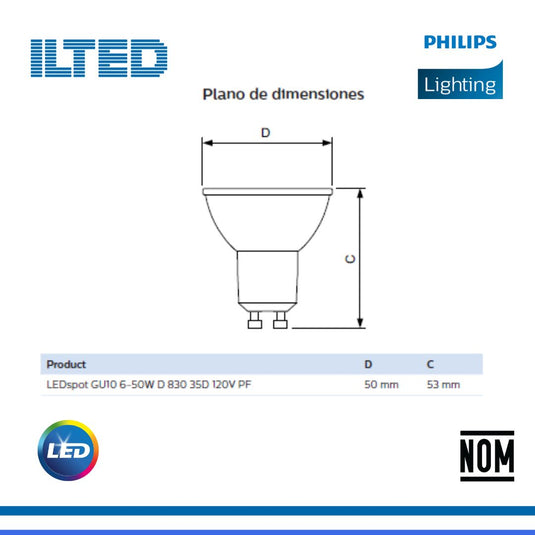 Lampara GU10 LED DIMMEABLE