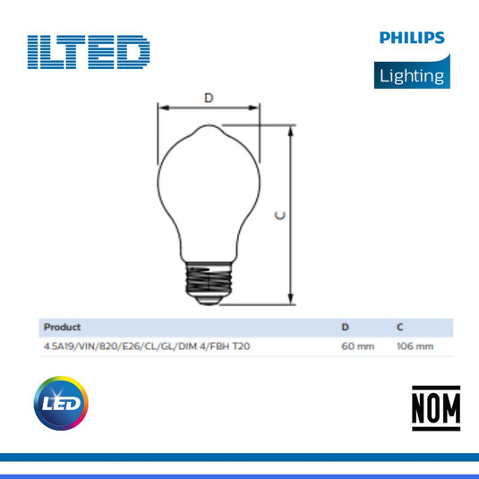 Lámpara LED philips Vintage